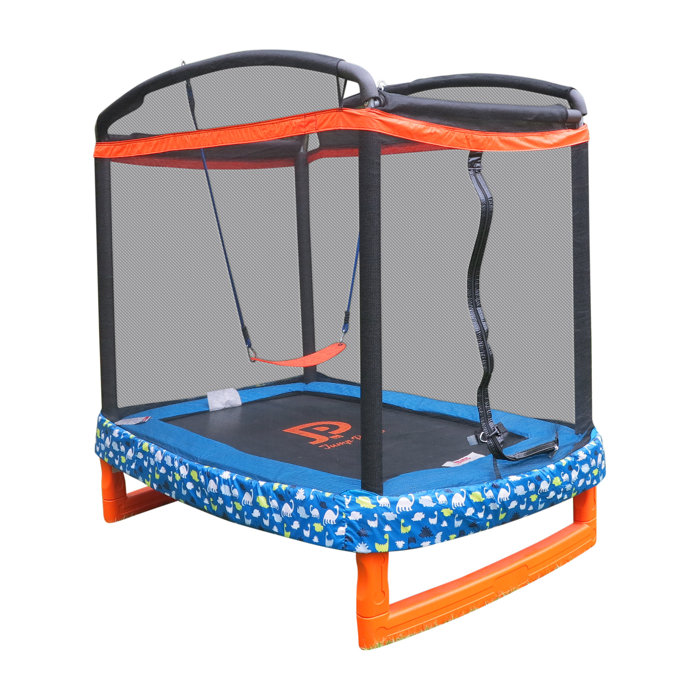Bounce Master Trampoline 6' Rectangle Trampoline with Safety Enclosure